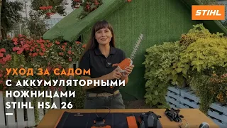 Уход за садом с аккумуляторными ножницами STIHL HSA 26