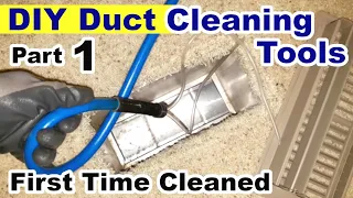 DIY Air Duct Cleaning Tools, part 1 - How I Cleaned Air Ducts using DIY Equipment, 40 year old house