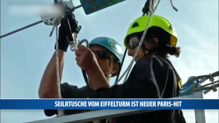 Seilrutsche vom Eiffelturm ist neuer Hit in Paris