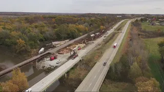 Cleanup continues from train derailment near Carlisle