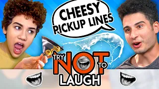 Couples Try Not To Laugh Or Smile While Watching | WORST Pick Up Line Challenge (#162)