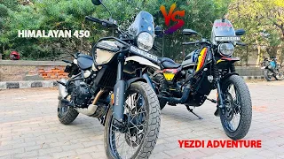 2023 Royal Enfield Himalayan 450 Vs Yezdi Adventure Quick Comparison I Which One You Should Buy