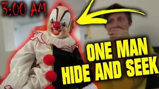 (IT MOVES) POSSESSED CLOWN DOLL ONE MAN HIDE AND SEEK AT 3 AM CHALLENGE!!