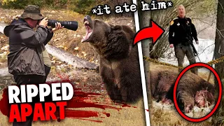 This Man Gets EATEN ALIVE After Taking Pictures of STARVING Bear!