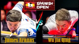 JAMES ARANAS VS WU JIA QING | 2023 SPANISH OPEN #billiards #9ball #tournament #spain #spanish #open