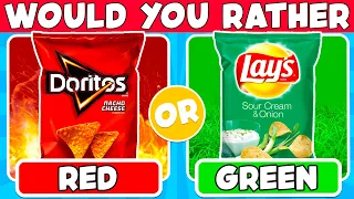 Would You Rather? 🔴 | Red VS Green Edition 🟢