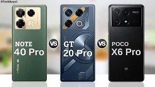 Infinix Note 40 Pro vs Infinix Gt 20 Pro vs Poco X6 Pro || Full Comparison