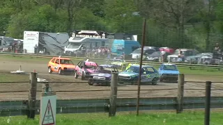 Evesham Autograss, 12 May 2024, Class 2, Heat 2, Race 1, red flag