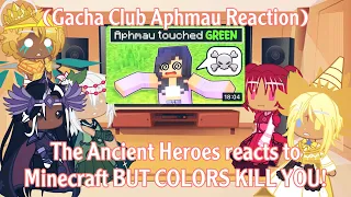 The Ancient Heroes reacts to Minecraft BUT COLORS KILL YOU! (Aphmau Reaction)