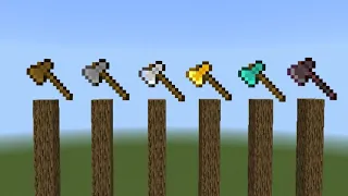 Which Axe Is Faster In Minecraft? -Compilation | Minecraft |