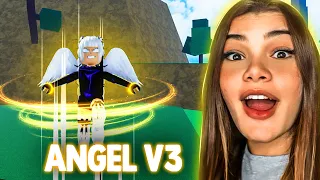 ATIVEI A RAÇA ANGEL V3 no BLOX FRUITS 😱