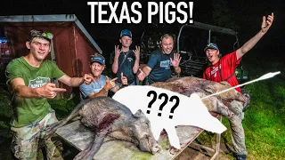 4 PIGS in ONE NIGHT!  Bowhunting Wild Hogs in TEXAS!