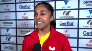 Prithika Pavade évoque sa demi-finale à venir face à Océane Guisnel