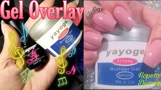 Watch Me Do Gel Overlay & Great Music! *Doing Dominant Hand! *Yayoge Soft Pink Builder & Base!