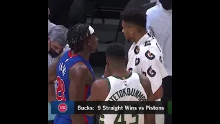 GIANNIS AND THANASIS PULL UP ON ISAIAH STEWART AFTER THE GAME