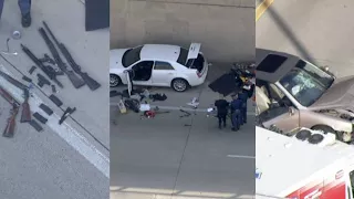 Aerial video shows Lodge Freeway shooting scene