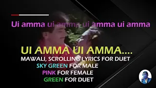 Uiamma Uiamma ,Mawali, Scrolling Karaoke For Duet