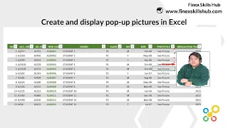 Create and display pop-up pictures in cells