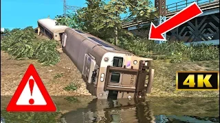 DERAILMENT and CRASH of a PASSENGER TRAIN!!💀😱