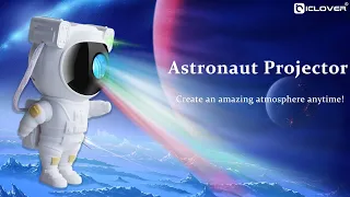 Transform Your Space with the IC ICLOVER Astronaut Star Projector Night Light! - White Color