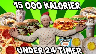 Spiser 15 000 Kalorier på under 24 Timer! - 15000 kcal utfordring - Julesmaken episode 9