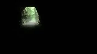 Inside the tunnel at Steep Rock Preserve