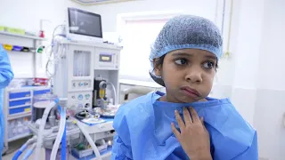 Live Anesthesia - Little Girl with Face Tumor