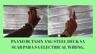 Paano butasin ang steel deck sa slab para sa electrical wiring.