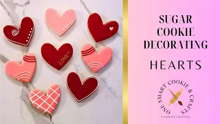 ❤️ Simple Heart Cookies 🤍 How to Decorate Heart Cookies 🍪 Cookie Decorating Tutorial #cookies