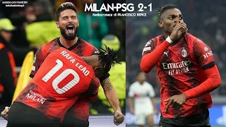 MILAN-PSG 2-1 - Radiocronaca di Francesco Repice (7/11/2023) Rai Radio 1