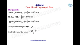 Statistics: Quartiles of Ungrouped Data