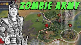 Assembling a zombie army to take over the world in Civ 6. Deity Scythia - Part 1.