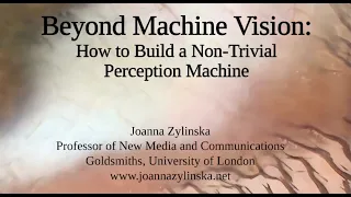 Beyond Machine Vision: How to Build a Non-Trivial Perception Machine  | Joanna Zylinska