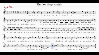 The lion sleeps tonight - Flauto dolce - Note - Spartito - Instrumental - Canto - Karaoke - Musica