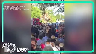 Florida Governor DeSantis booed at vigil after racist killings in Jacksonville