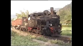 Güterzug mit 99 6101 in Hasserode Oktober 1989