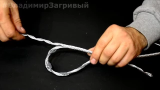 How quickly make a loop on the steel cable by own hands