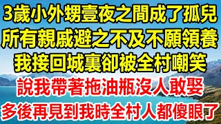 3歲小外甥壹夜之間成了孤兒，所有親戚避之不及不願領養，我接回城裏卻被全村嘲笑，說我帶著拖油瓶沒人敢娶，多後再見到我時全村人都傻眼了#情感故事 #生活經驗 #為人處世 #幸福人生 #家庭