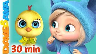 🤩 Little Chicks and More Nursery Rhymes & Baby Songs | Kids Songs by Dave and Ava 🤩