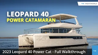 2023 Leopard 40 Power Catamaran Full Walkthrough Video Review