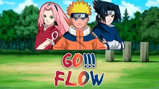 GO!!! (FIGHTING DREAMERS) - FLOW [English, Español, Romaji, Lyrics, Color coded] (Naruto Opening 4)