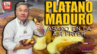 PLATANO ASADO EN LA AIR FRYER ✅💯