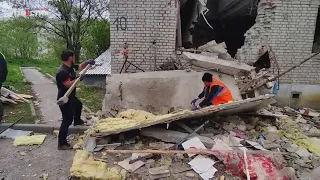 Харьков 1 мая: ремонт после обстрелов  города жилого фонда харьковчан