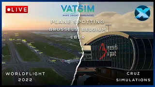 VATSIM WorldFlight 2022 Plane Spotting Event LIVE! | Brussels, Belgium EBBR  | X-Plane 11