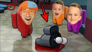 Vlad and Nikita vs Blippi Adventures vs Amongs Us Distraction Dance in Tag with Ryan!