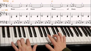 All Blues  - piano tutorial in E