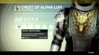 Destiny | Crest of Alpha Lupi (Hunter) | Exotic Chest Armor