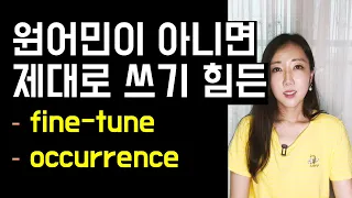 원어민이 아니면 제대로 쓰기 힘든 표현 3개🤓💙(fine-tune, occurrence, crystal clear)