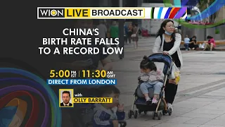 WION Live Broadcast | China's birth rate falls to a record low | Looming demographic crisis in china