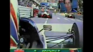 Martin Brundle in-car, Monaco1989